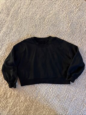 lululemon athletica Black Perfectly Oversized Cropped Crew